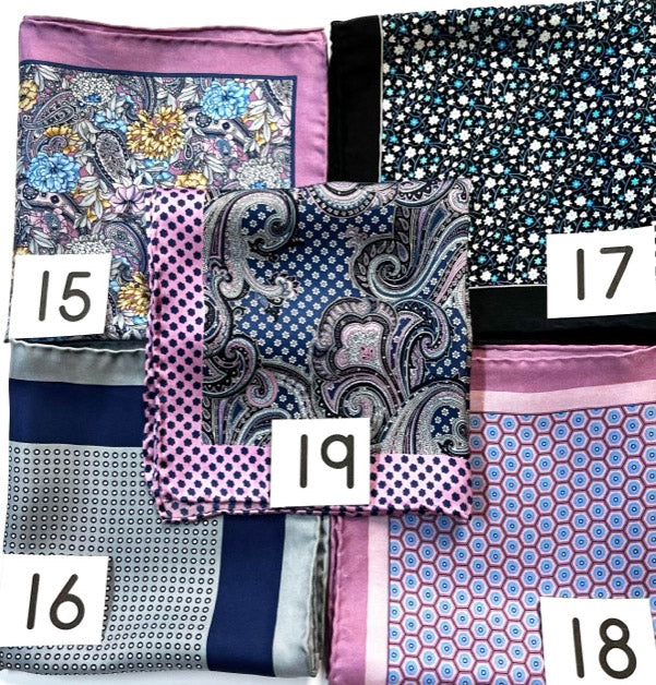 Printed Designer Style Pocket Squares