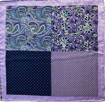 4 Pattern Printed Designer Style Pocket Square