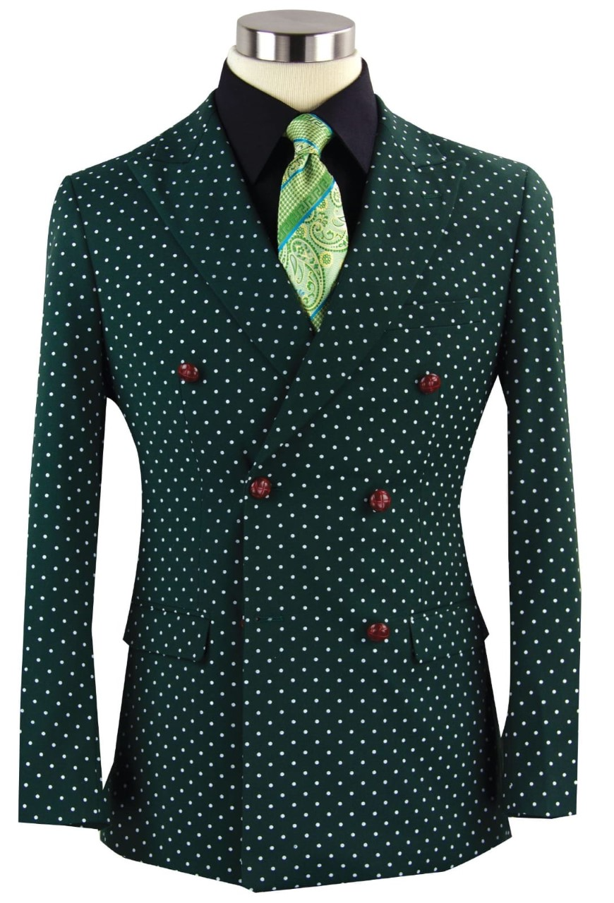 Double Breasted Polkadot Blazer
