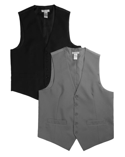 Black and Charcoal Vests