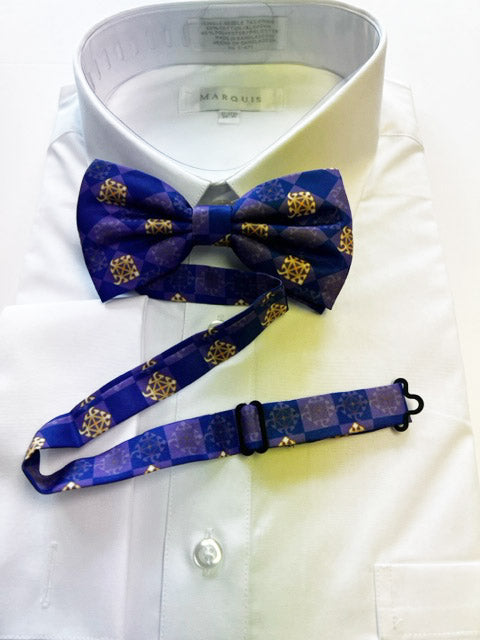 Purple and Gold Designer Bow tie