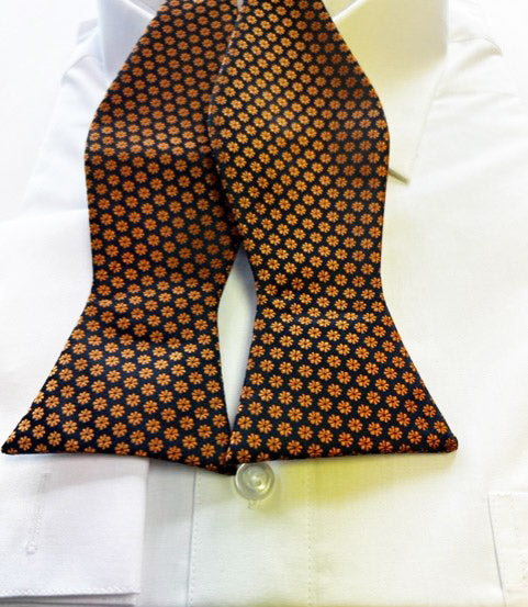 Copper and Navy Designer Bow tie