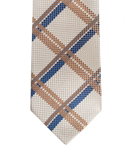 Tan, Brown, and Blue stylish necktie set