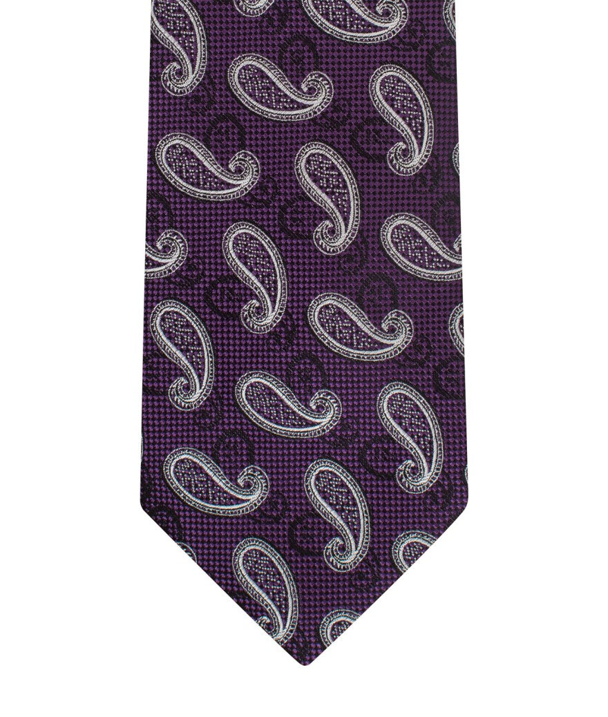 Purple Paisley Necktie Set