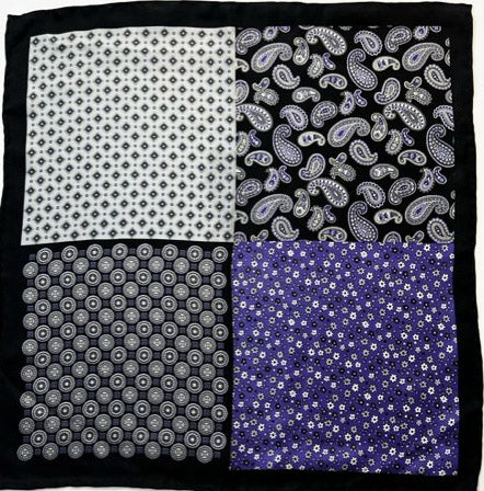4 Pattern Printed Designer Style Pocket Square