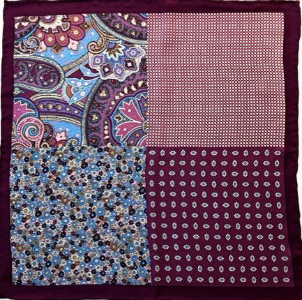 4 Pattern Printed Designer Style Pocket Squares