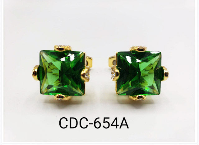 Emeral Green and Gold Cufflinks