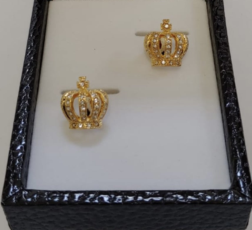 Crown Cufflinks with crystals