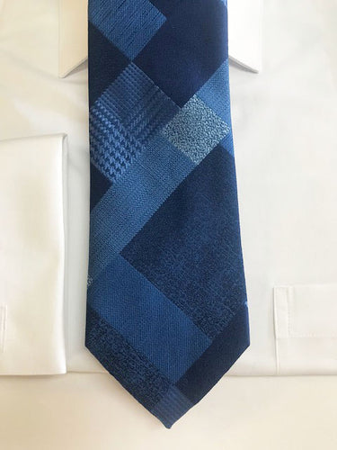 Blue Multi Pattern Necktie Set