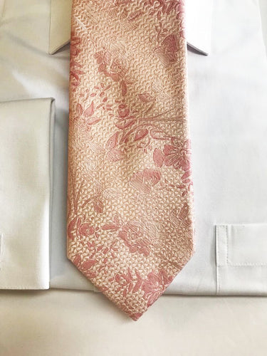 Pink/ Blush Floral Designer Necktie Set