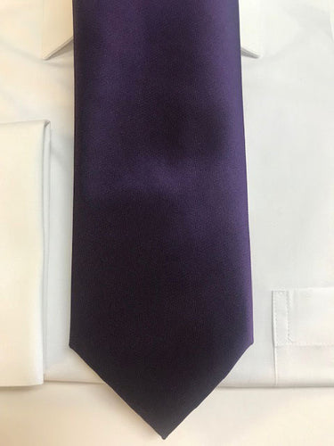 Solid Dark Purple Necktie Set