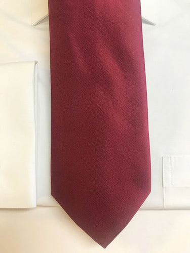 Solid Maroon Necktie Set