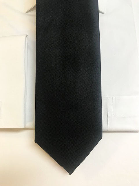 Solid Black Necktie Set