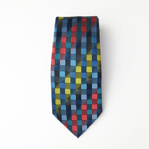 Blue multi colored necktie set