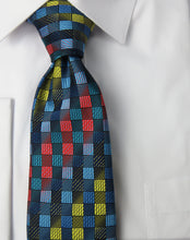 Blue multi colored necktie set