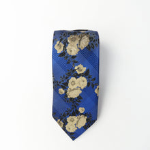 Royal Blue Floral Necktie Set