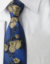 Royal Blue Floral Necktie Set