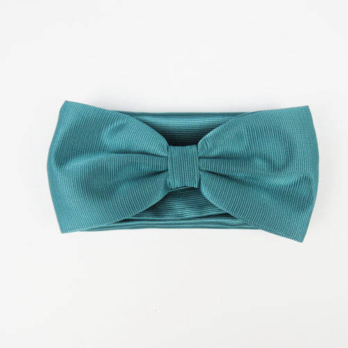 Teal color pre tied bow tie set