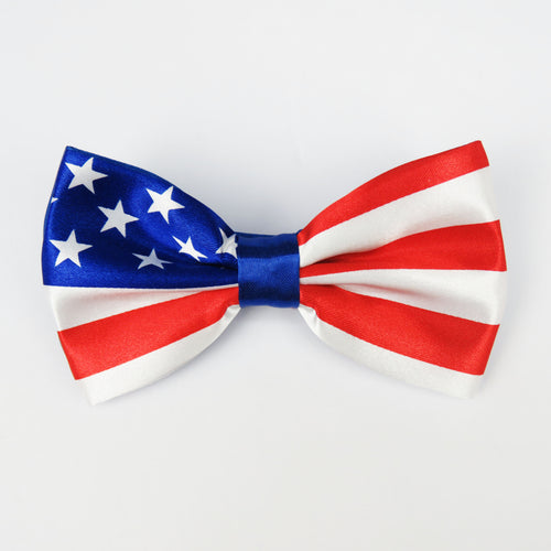 Patriotic US flag pattern bow tie