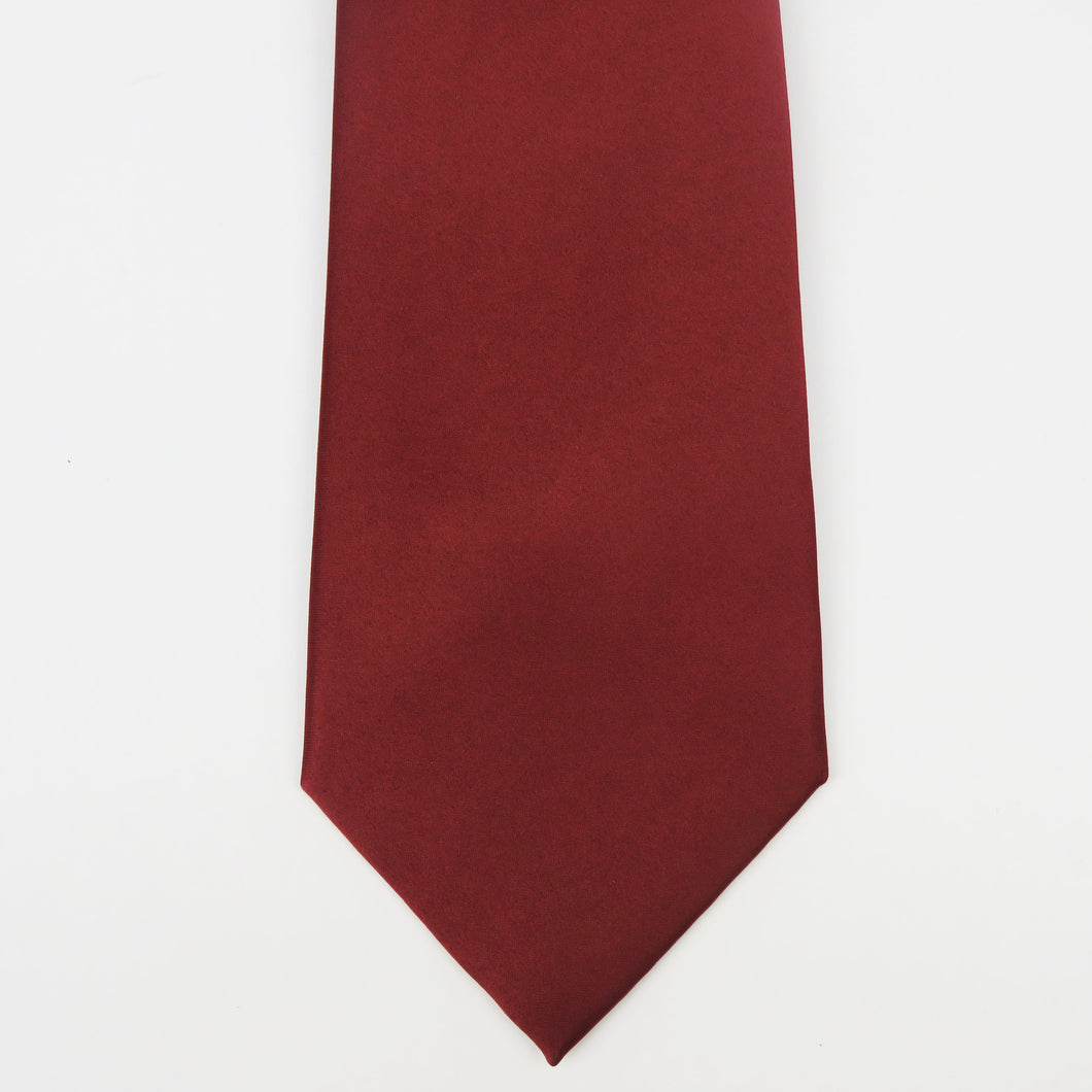 Solid Wine Colored Necktie Set
