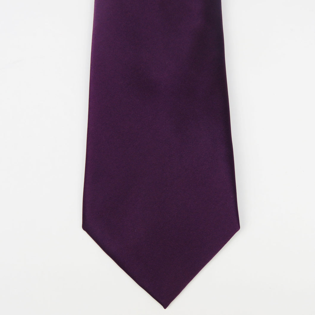 Dark purple Solid Necktie Set