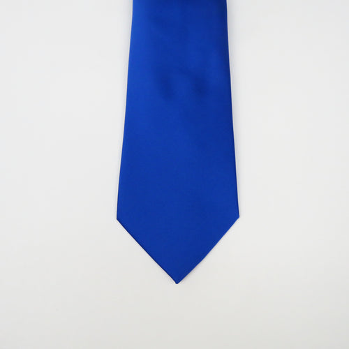 Royal Blue Solid Printed Necktie Set