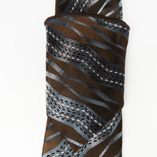 Designer Brown and Gray Wide Knot Necktie Set