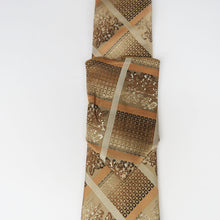 Designer Gold and Brown Wide knot Necktie Set