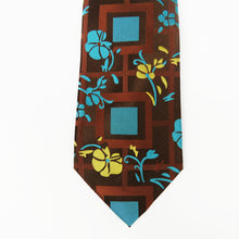 Designer Teal and Brown Wide Knot Necktie Set
