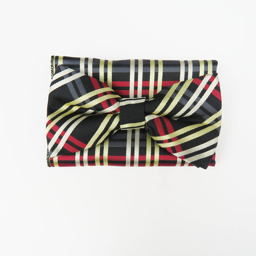 Black and Gold pretied Bow tie Set