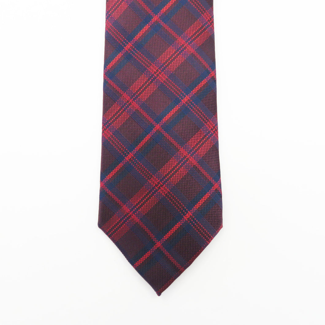 Red and Blue Patterned Necktie Set