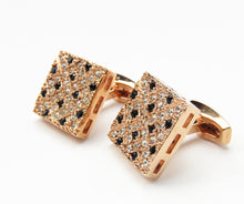 Classic Gold and black cufflinks with Box