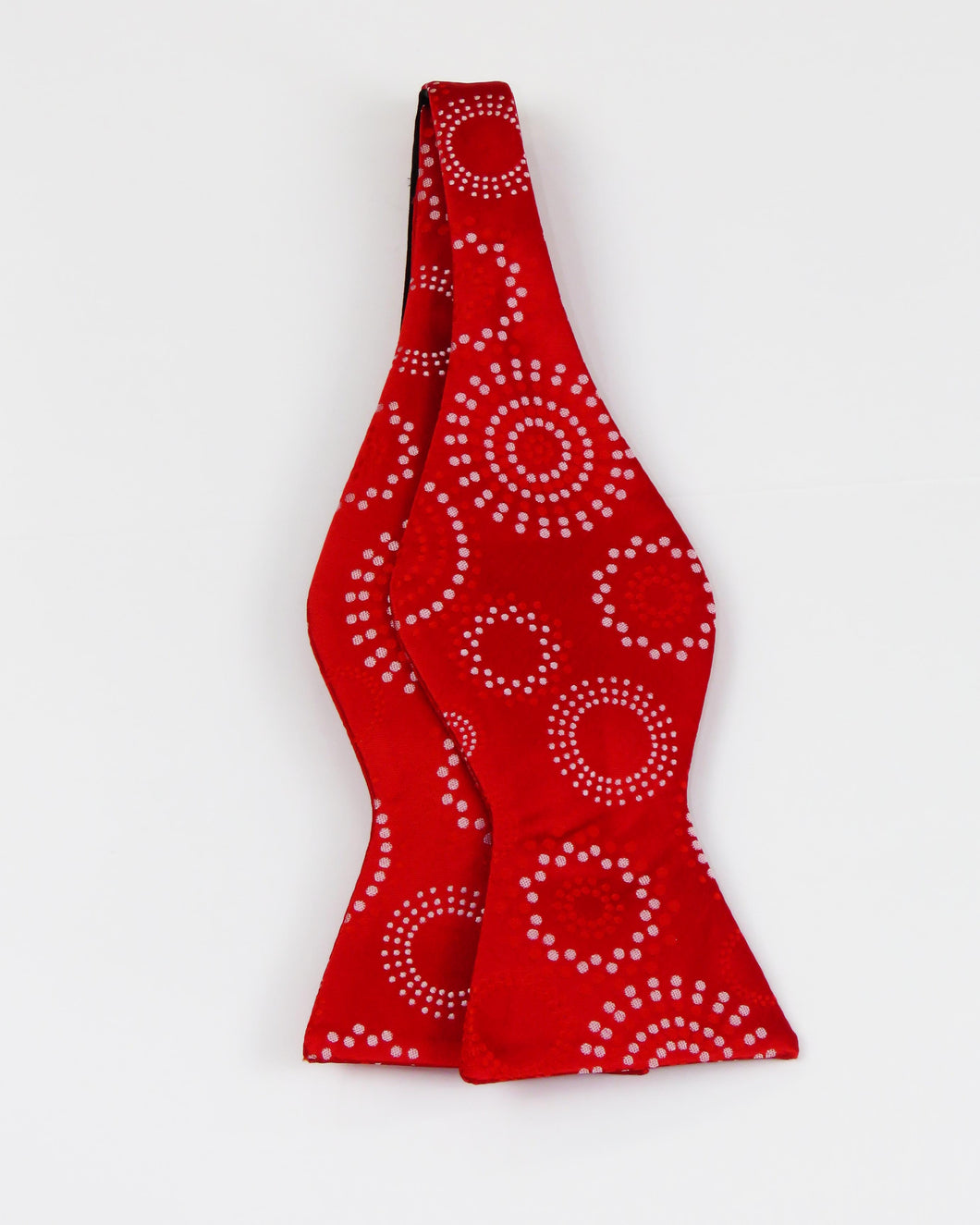 Red Bowtie with White Circle Pattern