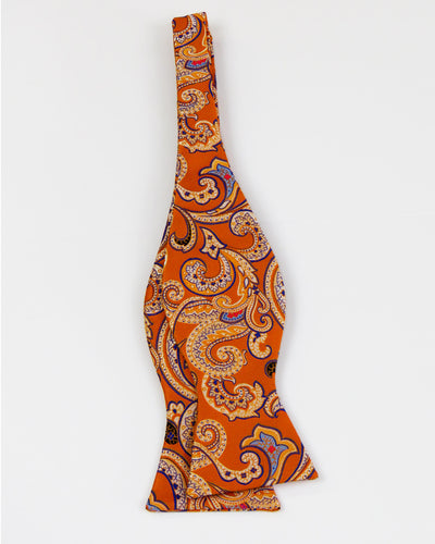 Orange (dark) Paisely Bowtie.
