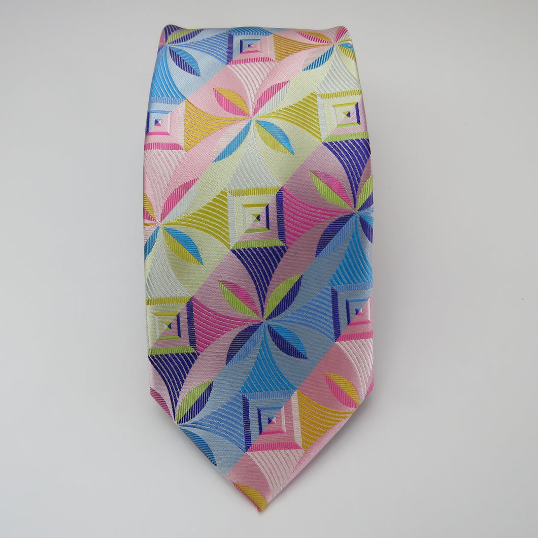 Multi Colored Geometric Necktie