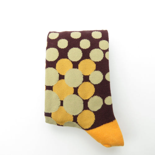 Fancy Brwon Polkadot socks