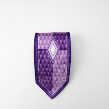 Designer Printed Purple and White pattern Necktie Set