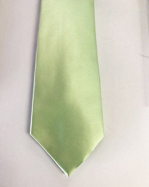 Solid Light Green Necktie Set