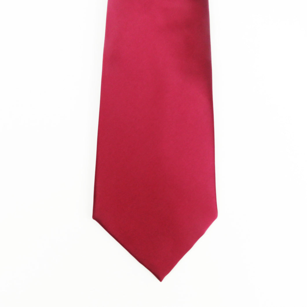 Solid wine color necktie set