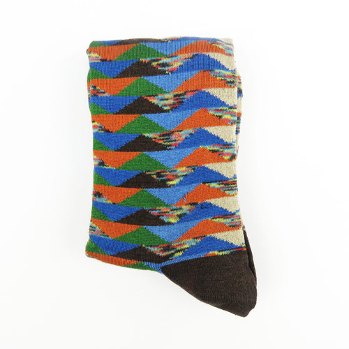 Multi color  pattern fancy dress socks