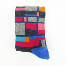 Multi color pattern fancy dress socks