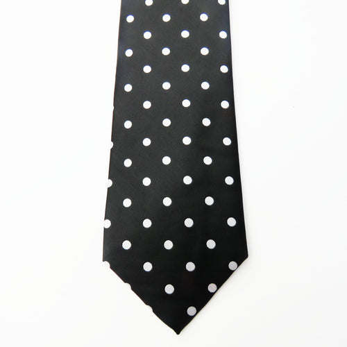 Black polka dot necktie set