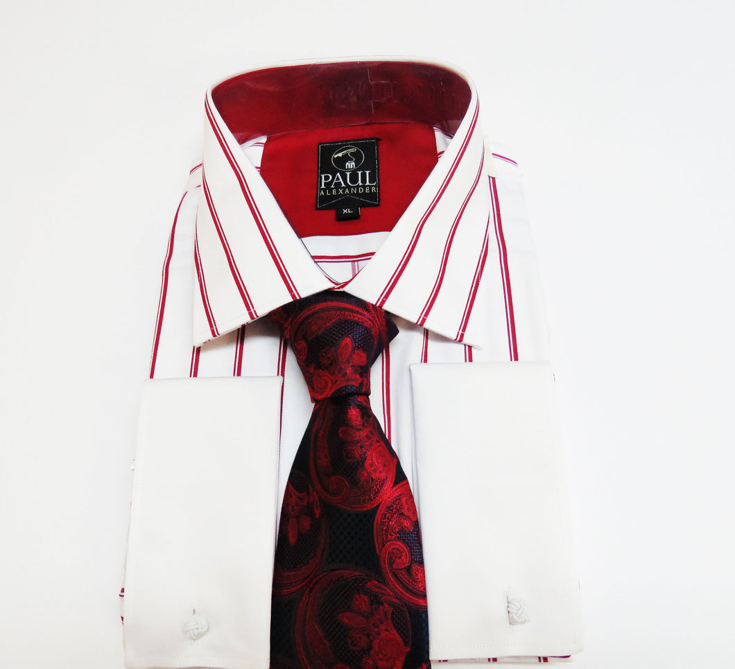 Paul Alexander Red Striped Dress Shirt Ties By Marcus Paul Alexander Red Striped Dress Shirt Ties By Marcus