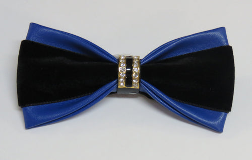 Velvet & Leather Bow tie W/ Pocket Square