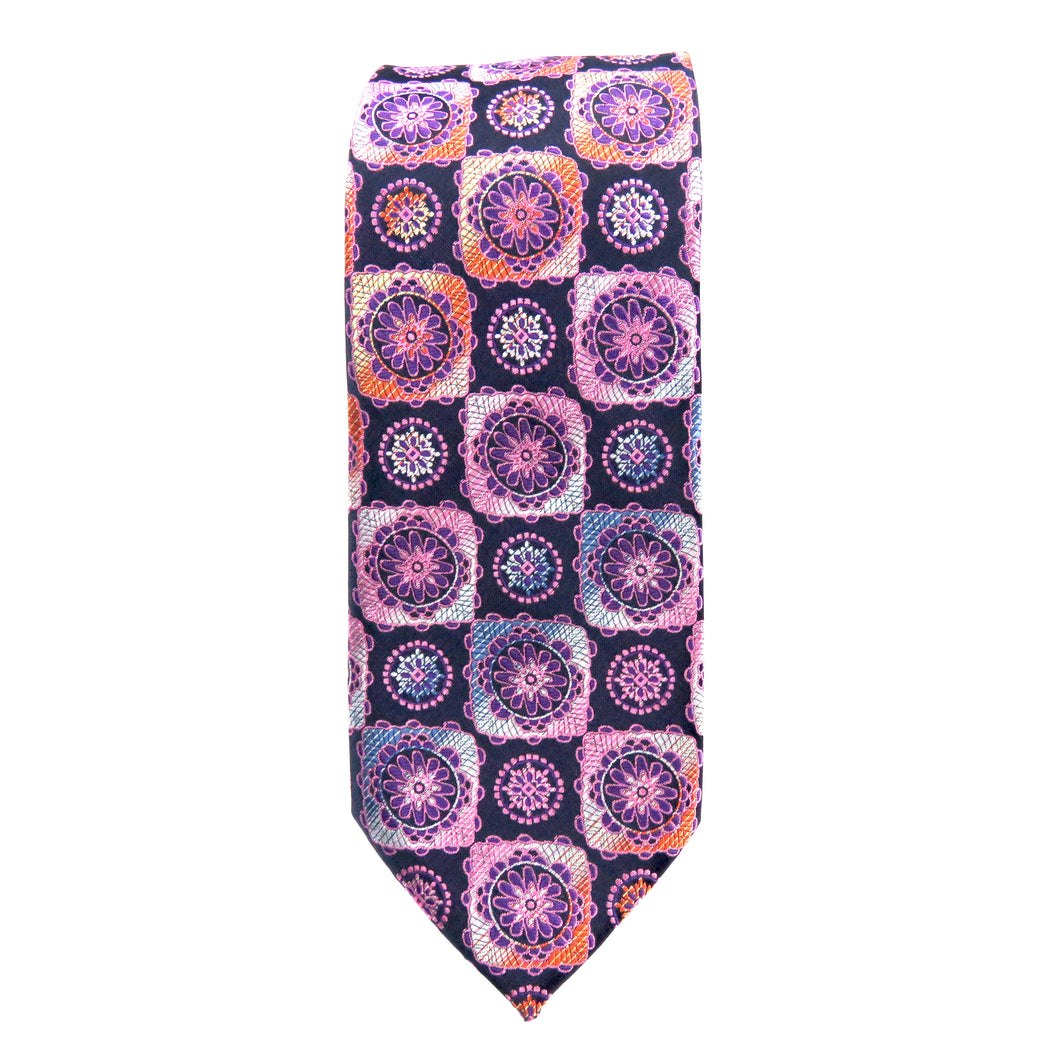 Dark/lite purple fashion necktie set
