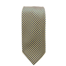Gold and Blue Hounds tooth pattern necktie set