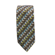 Brown Herringbone pattern necktie set
