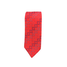 Classic red pattern with a touch of blue necktie set