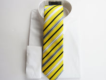 Yellow pencil stripe necktie set