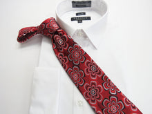 Red floral Pattern 6 necktie set